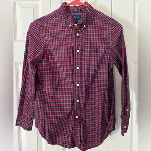 Ralph Lauren kids long sleeve button down, cotton, size M